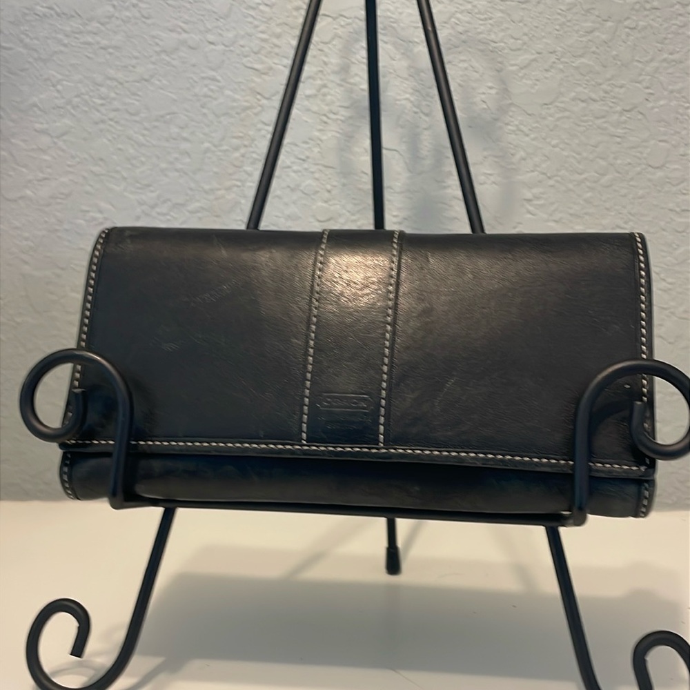 Coach wallet, black leather